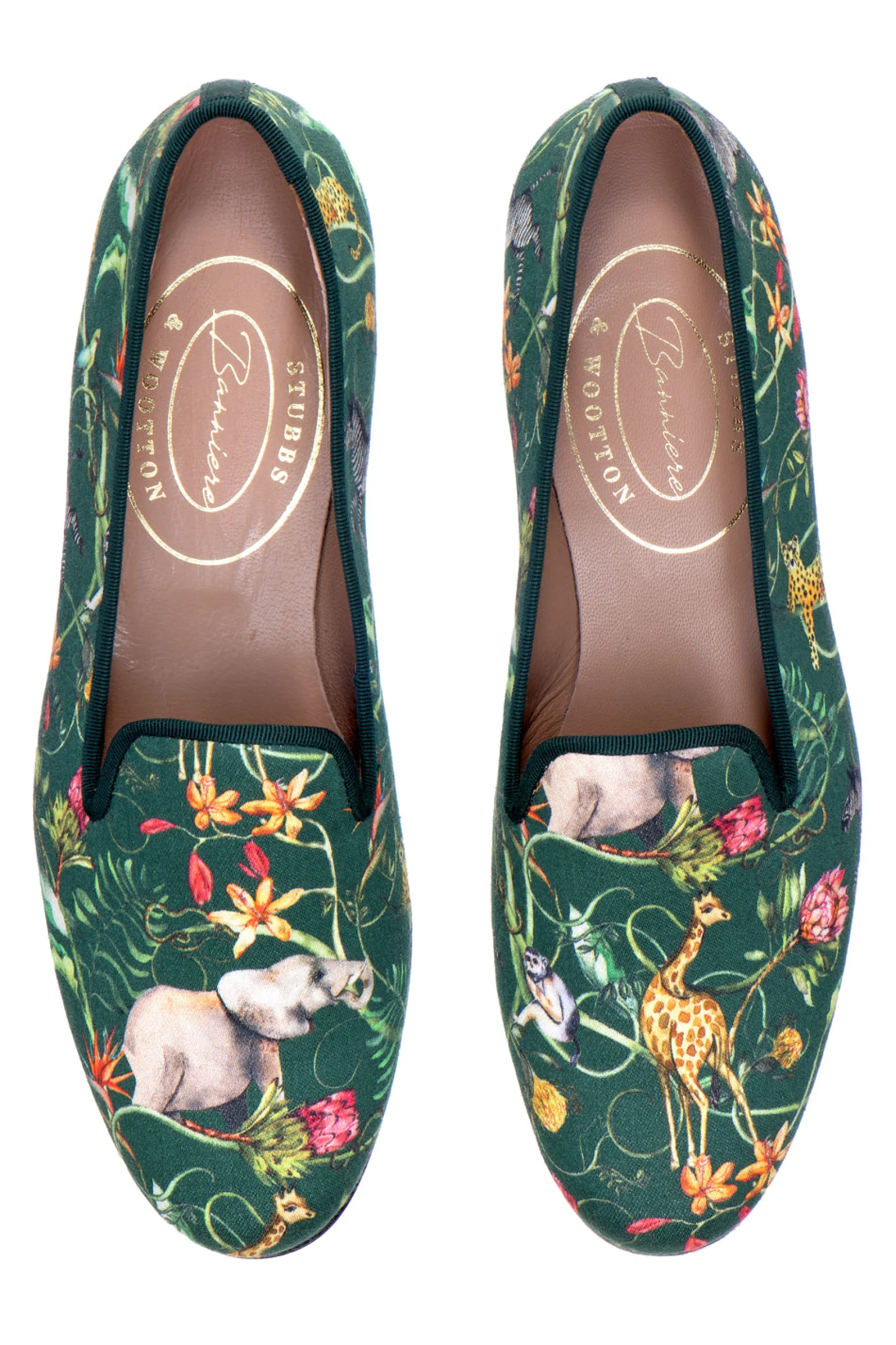 Women Stubbs & Wootton Africa Emerald Silk Slipper (Women)