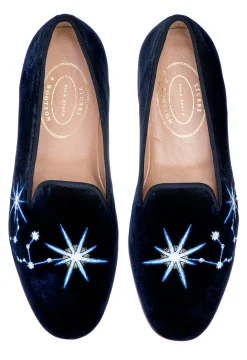 Stubbs & Wootton Aquarius Velvet Slipper (Men)