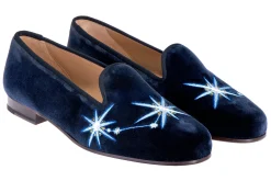 Women Stubbs & Wootton Aries Velvet Slipper (Women)