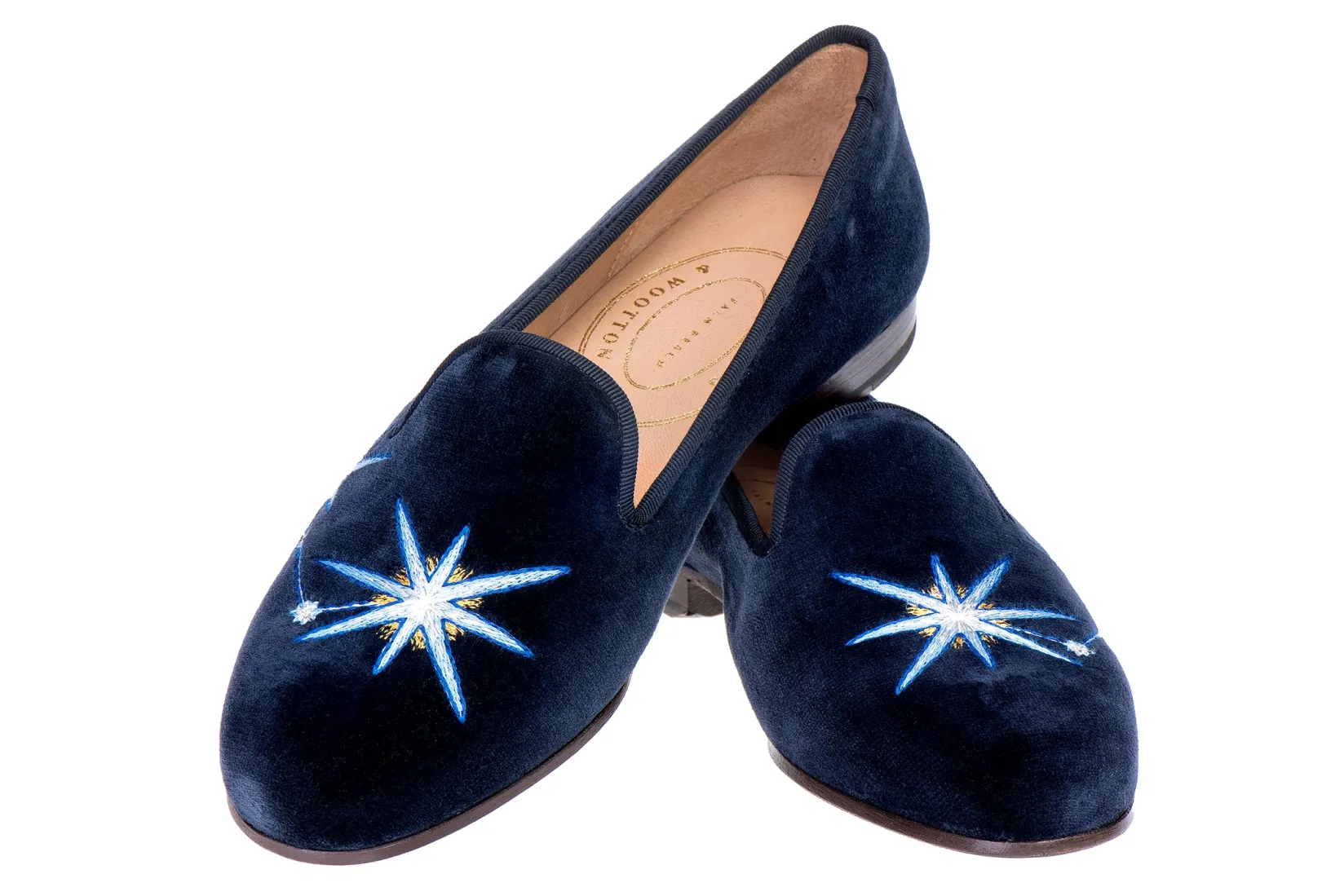 Women Stubbs & Wootton Aries Velvet Slipper (Women)