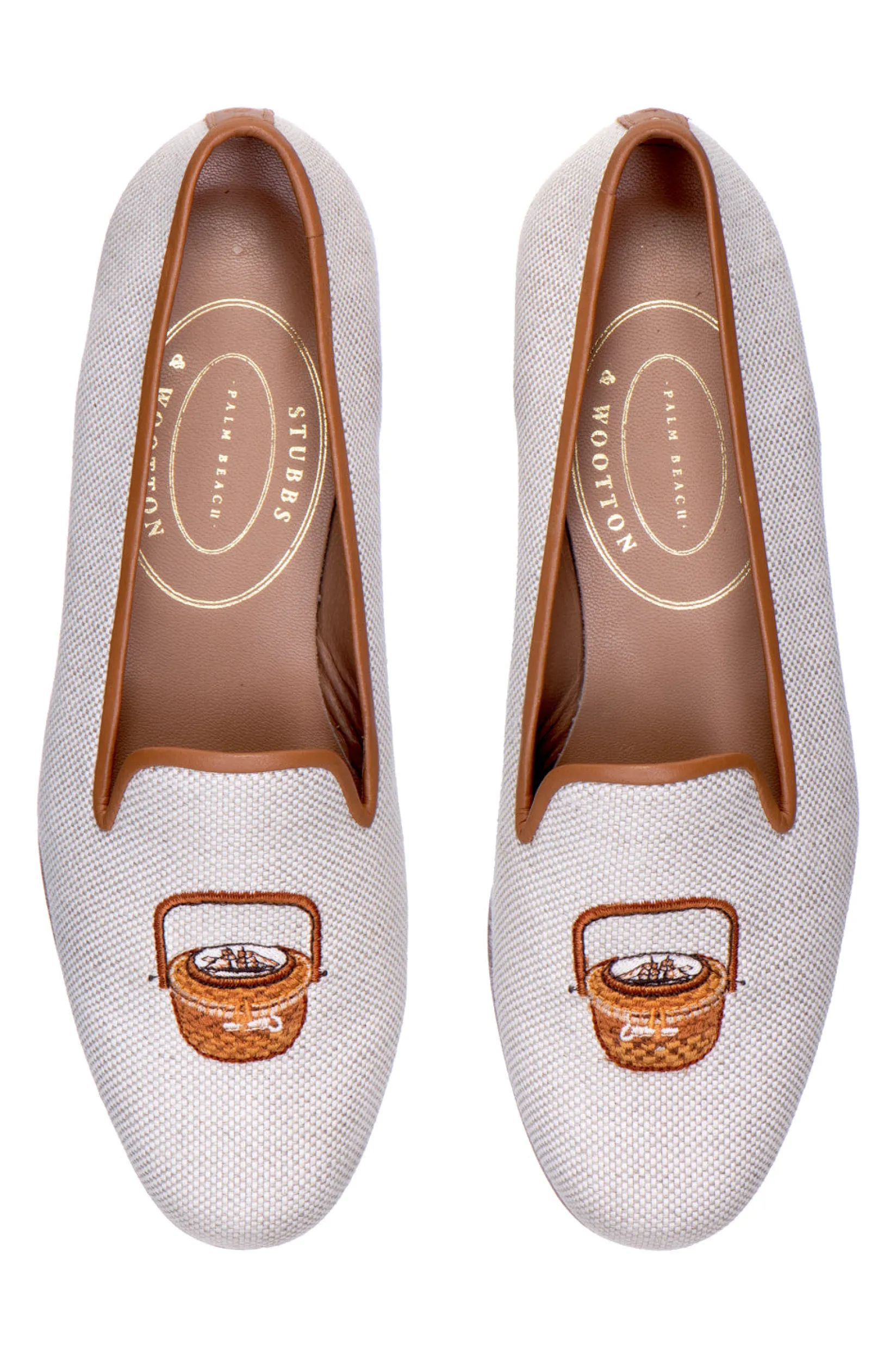 Stubbs & Wootton Basket Linen Slipper (Men)