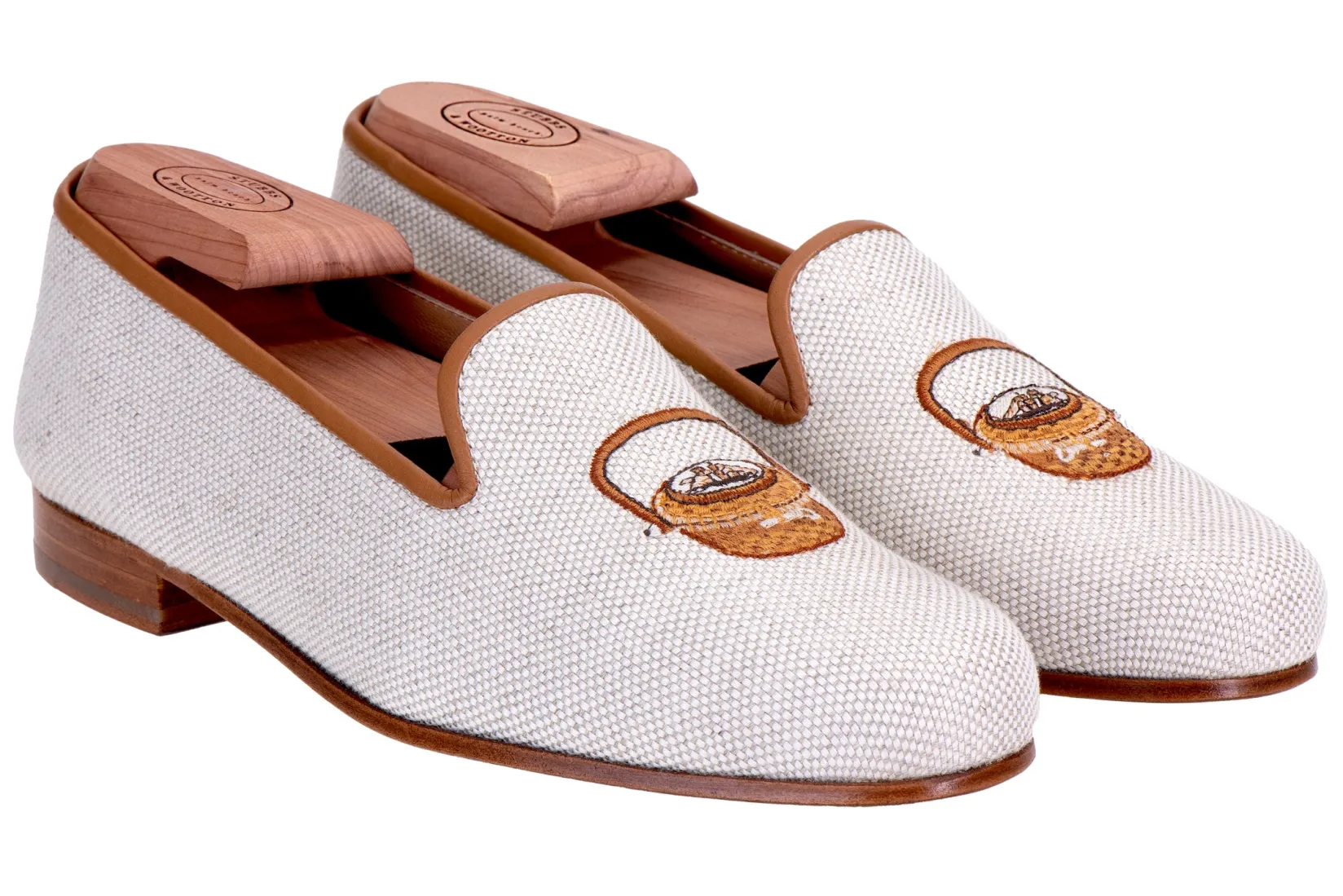 Stubbs & Wootton Basket Linen Slipper (Men)