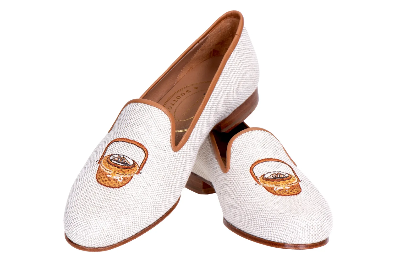 Stubbs & Wootton Basket Linen Slipper (Men)