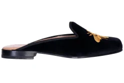 Women Stubbs & Wootton Bee Noir Velvet Mule (Women)