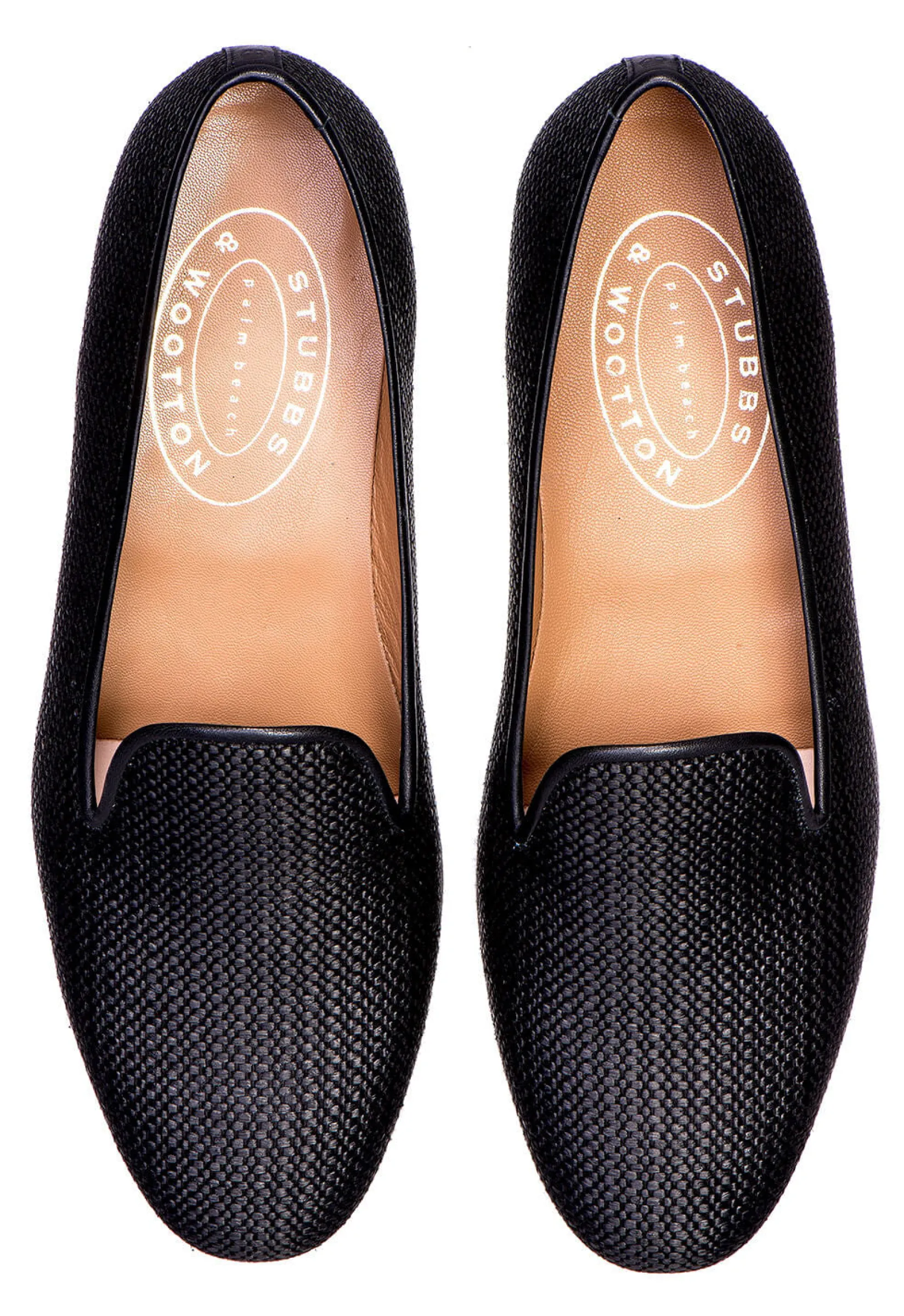 Women Stubbs & Wootton Raffia Slipper (Narrow)