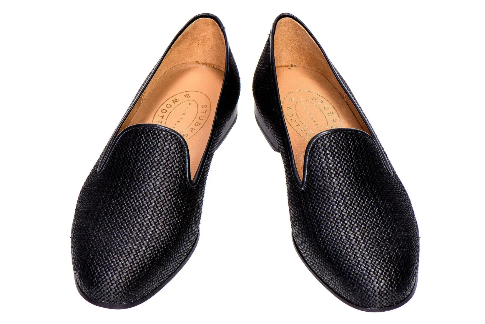 Stubbs & Wootton Raffia Slipper (Wide)