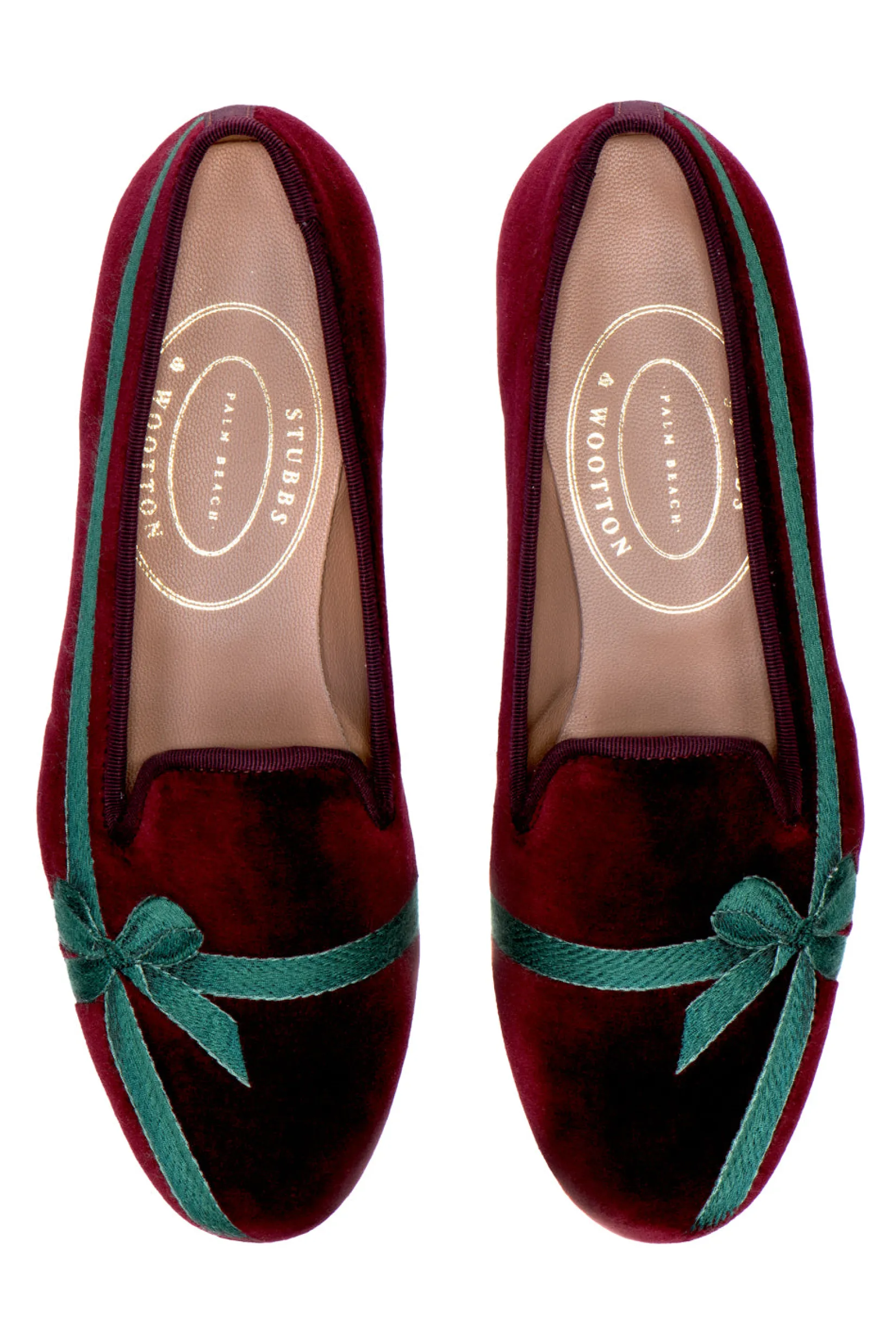 Women Stubbs & Wootton Bow Burgundy (Women)
