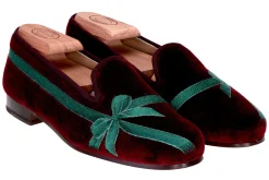 Women Stubbs & Wootton Bow Burgundy (Women)
