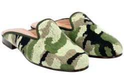 Women Stubbs & Wootton Green Needlepoint Mule (Women)