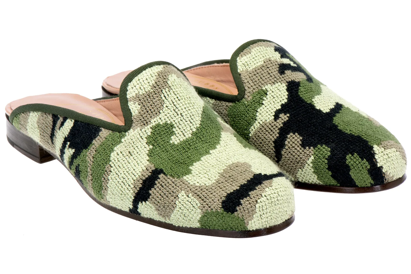 Women Stubbs & Wootton Green Needlepoint Mule (Women)