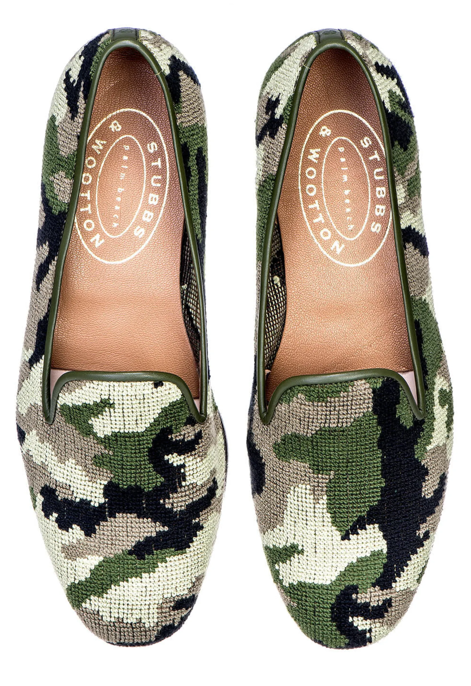 Stubbs & Wootton Camo Needlepoint Slipper (Men)