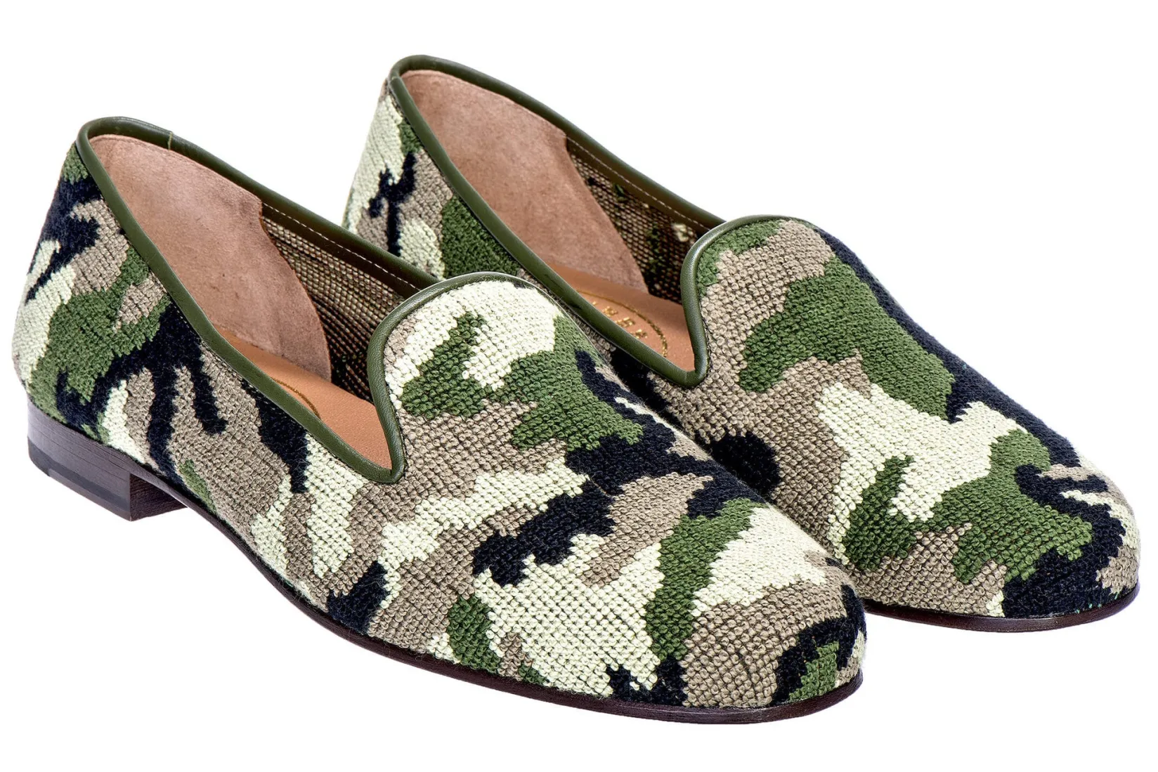 Stubbs & Wootton Camo Needlepoint Slipper (Men)
