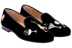 Women Stubbs & Wootton Celebrate Velvet Slipper (Women)