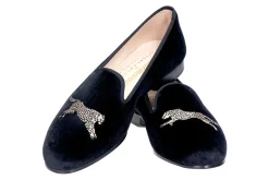 Women Stubbs & Wootton Cheetah Velvet Slipper (Women)
