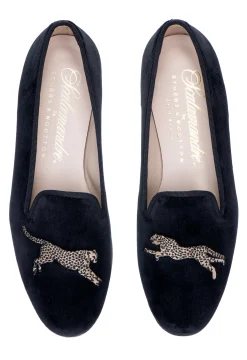 Stubbs & Wootton Cheetah Velvet Slipper (Men)