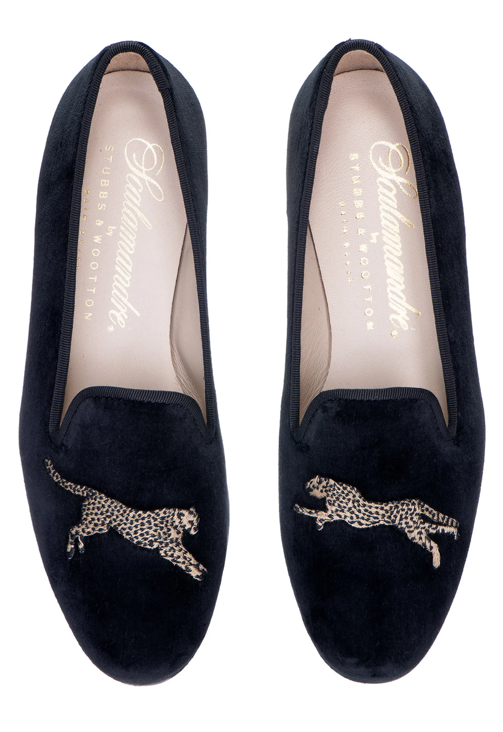 Stubbs & Wootton Cheetah Velvet Slipper (Men)