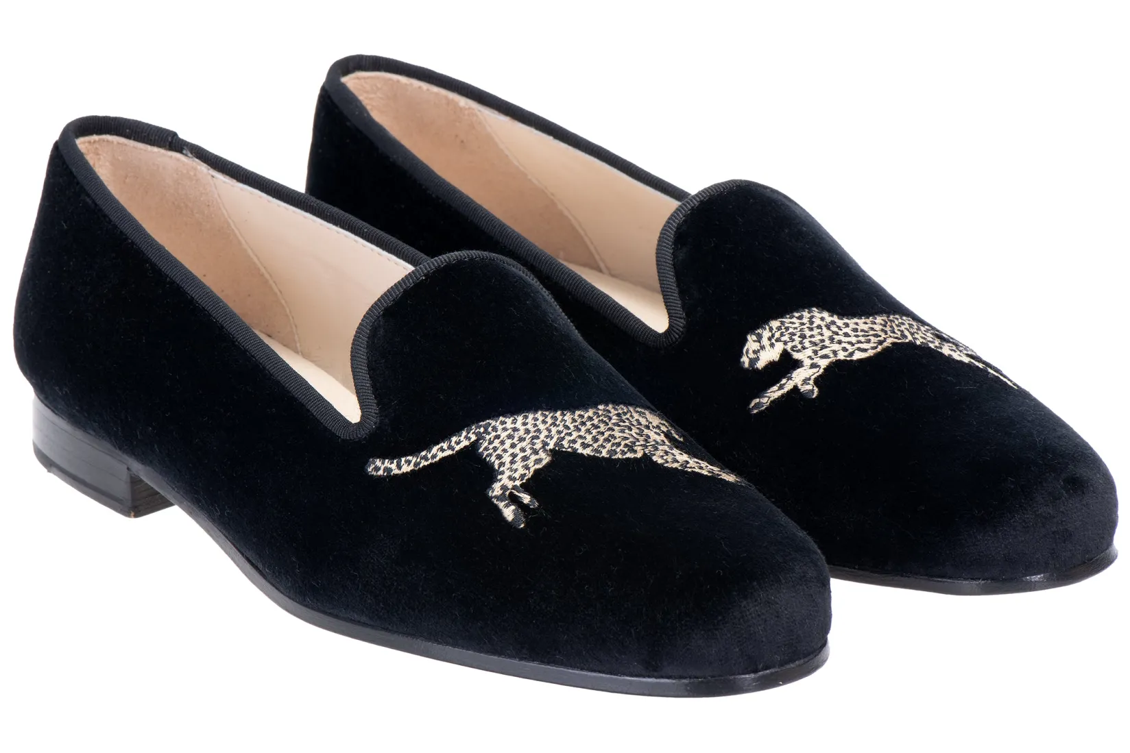 Stubbs & Wootton Cheetah Velvet Slipper (Men)