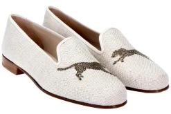 Stubbs & Wootton Cheetah Dune Linen Slipper (Men)