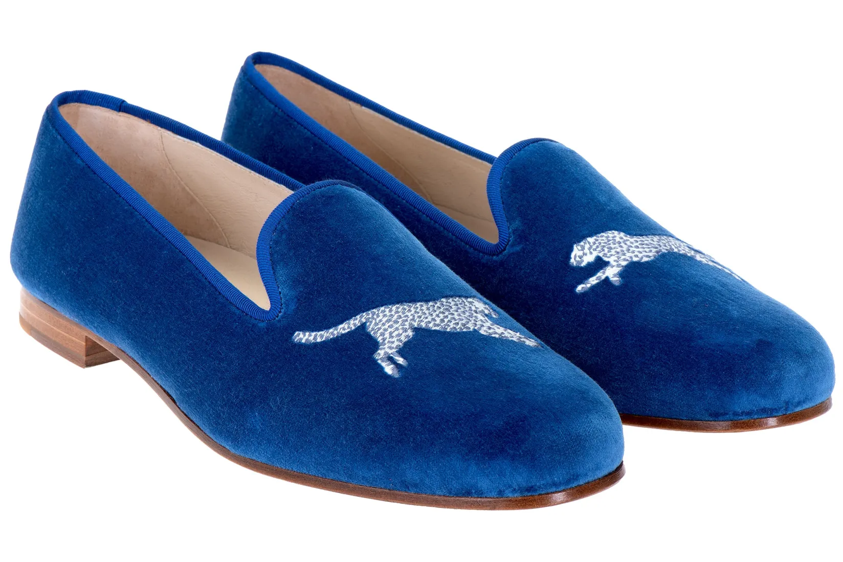 Stubbs & Wootton Cheetah Velvet Slipper (Men)