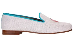 Women Stubbs & Wootton Conch Helm Linen Slipper (Women)