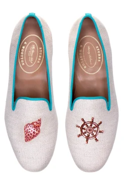 Stubbs & Wootton Conch Helm Linen Slipper (Men)