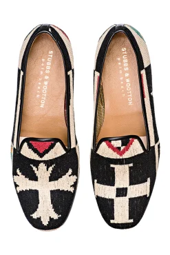 Women Stubbs & Wootton Crest Needlepoint Slipper (Women)