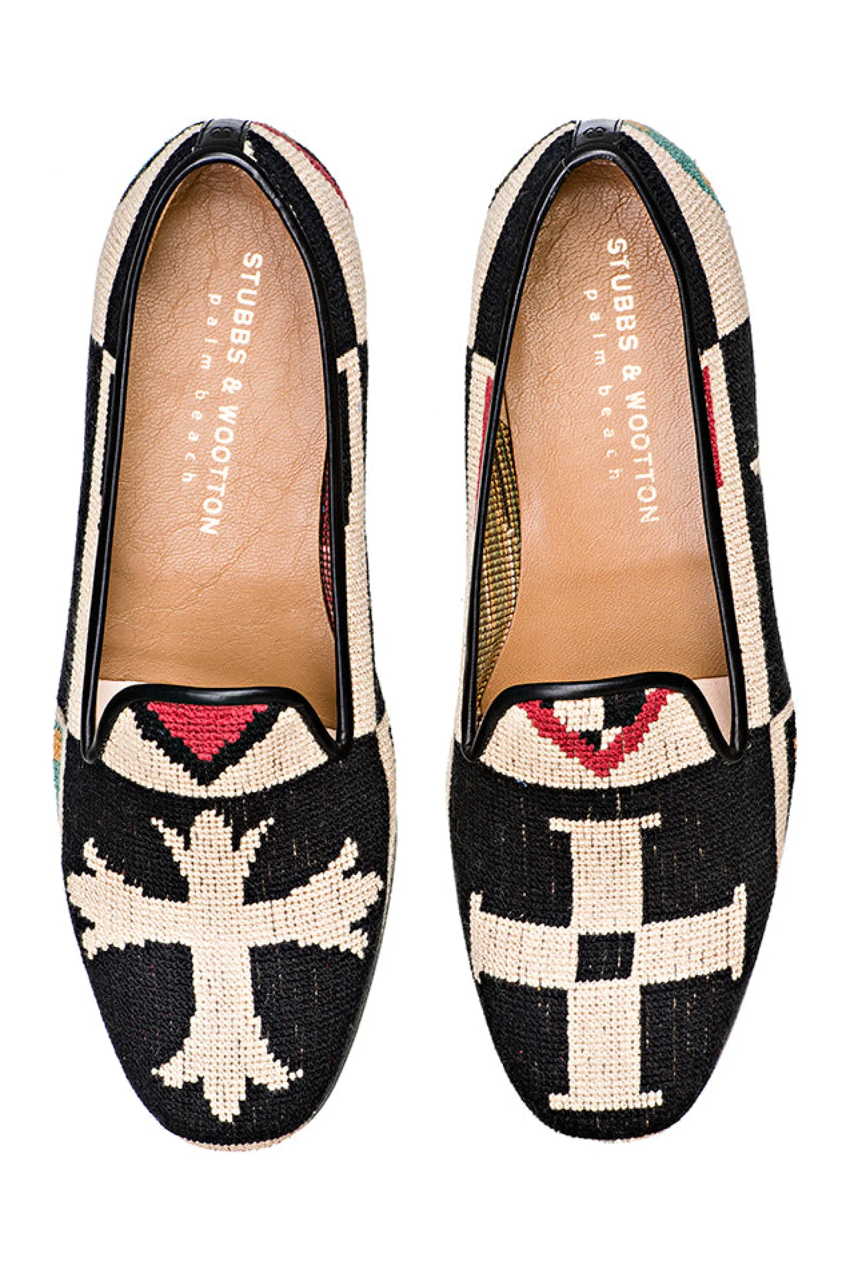 Stubbs & Wootton Crest Needlepoint Slipper (Wide)