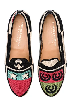 Women Stubbs & Wootton Crest Needlepoint Slipper (Women)