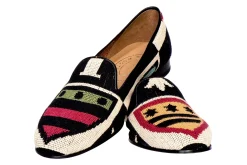 Women Stubbs & Wootton Crest Needlepoint Slipper (Narrow)