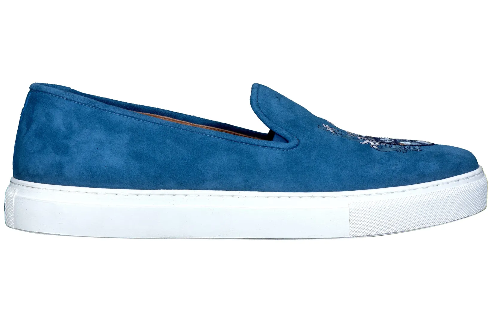 Women Stubbs & Wootton Crest Jeans Suede Sneaker (Women)