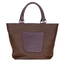 Stubbs & Wootton Espresso Raffia Midi Tote