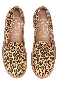 Stubbs & Wootton Jane Leopard Needlepoint Sneaker (Men)