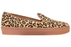 Women Stubbs & Wootton Jane Leopard Needlepoint Sneaker (Women)