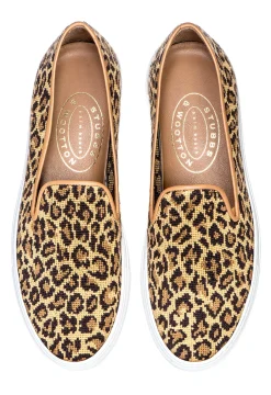 Women Stubbs & Wootton Jane Leopard Needlepoint Sneaker (Women)