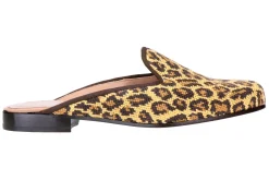 Women Stubbs & Wootton Jane Leopard Needlepoint Mule (Women)