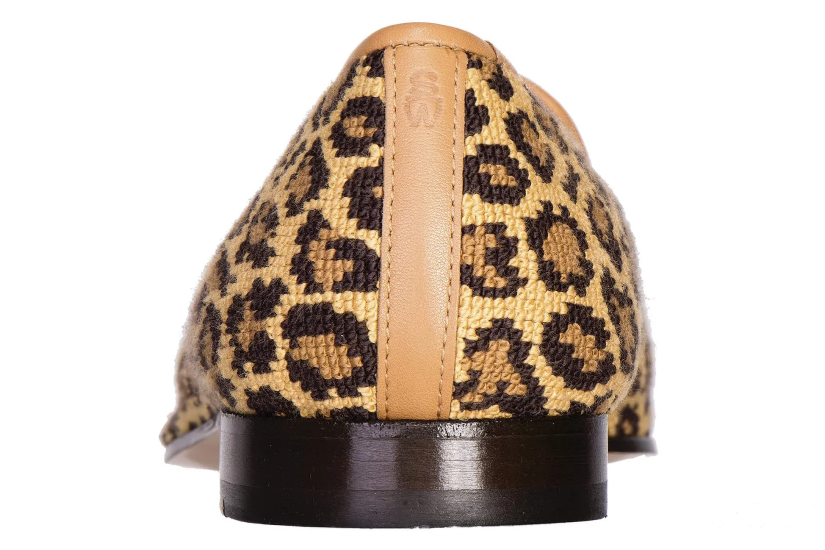 Stubbs & Wootton Jane Leopard Needlepoint Slipper (Wide)