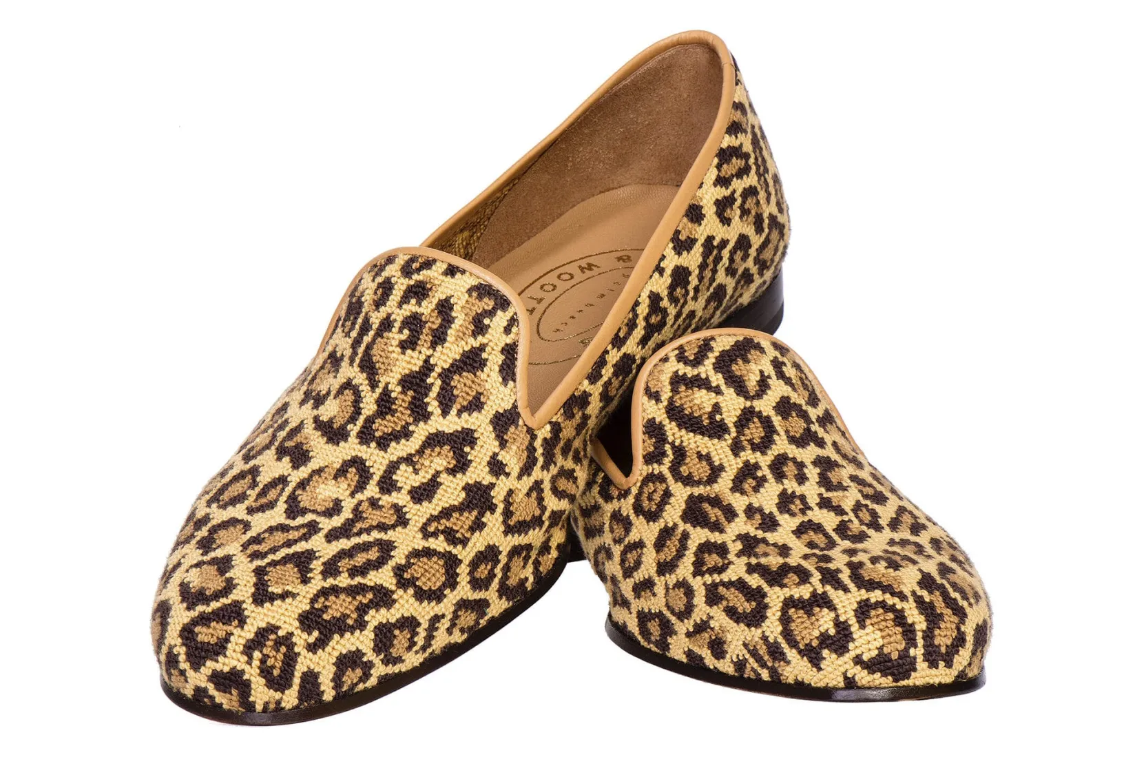 Women Stubbs & Wootton Jane Leopard Needlepoint (Narrow)