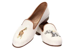 Stubbs & Wootton Jungle Linen Slipper (Men)