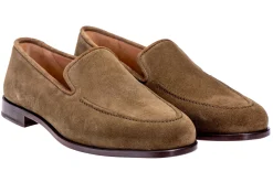 Stubbs & Wootton Khaki Suede Venetian (Men)