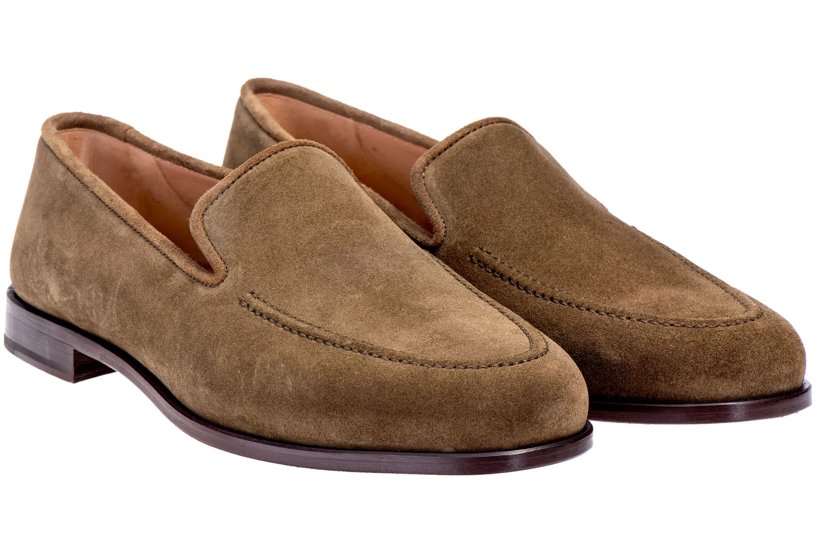 Stubbs & Wootton Khaki Suede Venetian (Men)