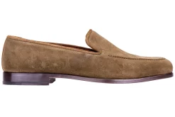 Stubbs & Wootton Khaki Suede Venetian (Men)