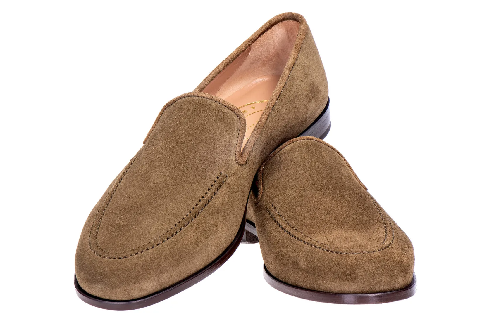Stubbs & Wootton Khaki Suede Venetian (Men)