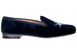 Women Stubbs & Wootton Leo Velvet Slipper (Women)