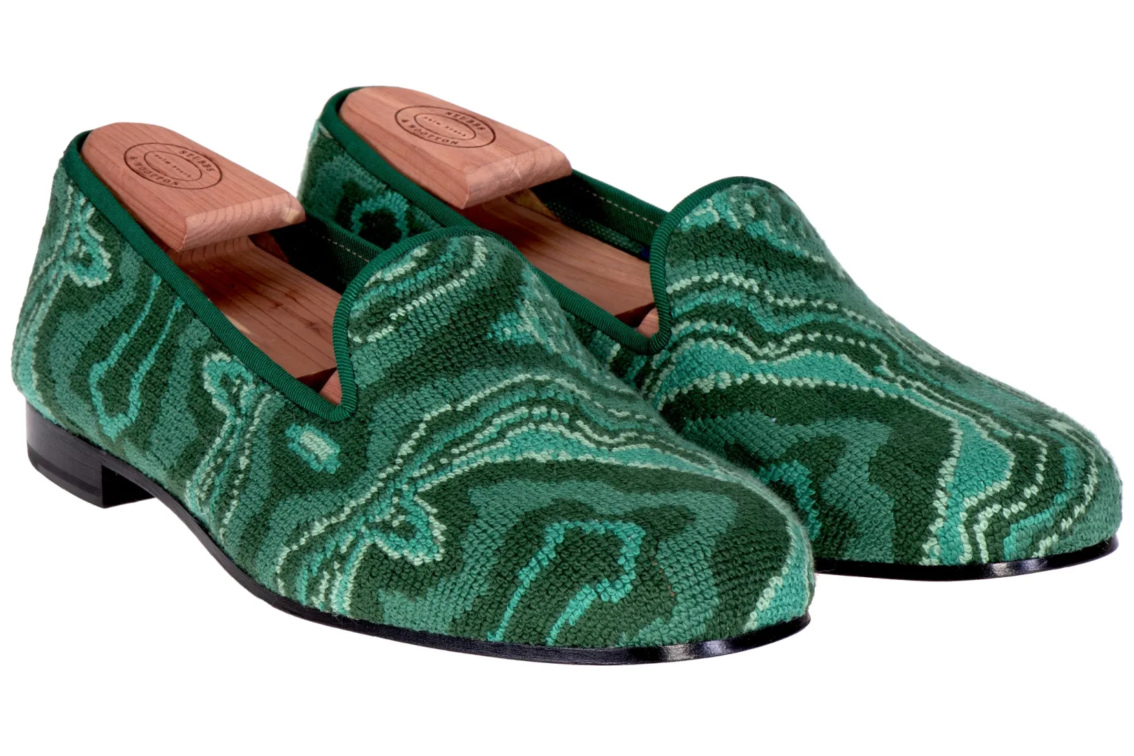 Stubbs & Wootton Malachite Needlepoint Slipper (Men)