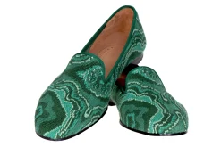 Stubbs & Wootton Malachite Needlepoint Slipper (Men)