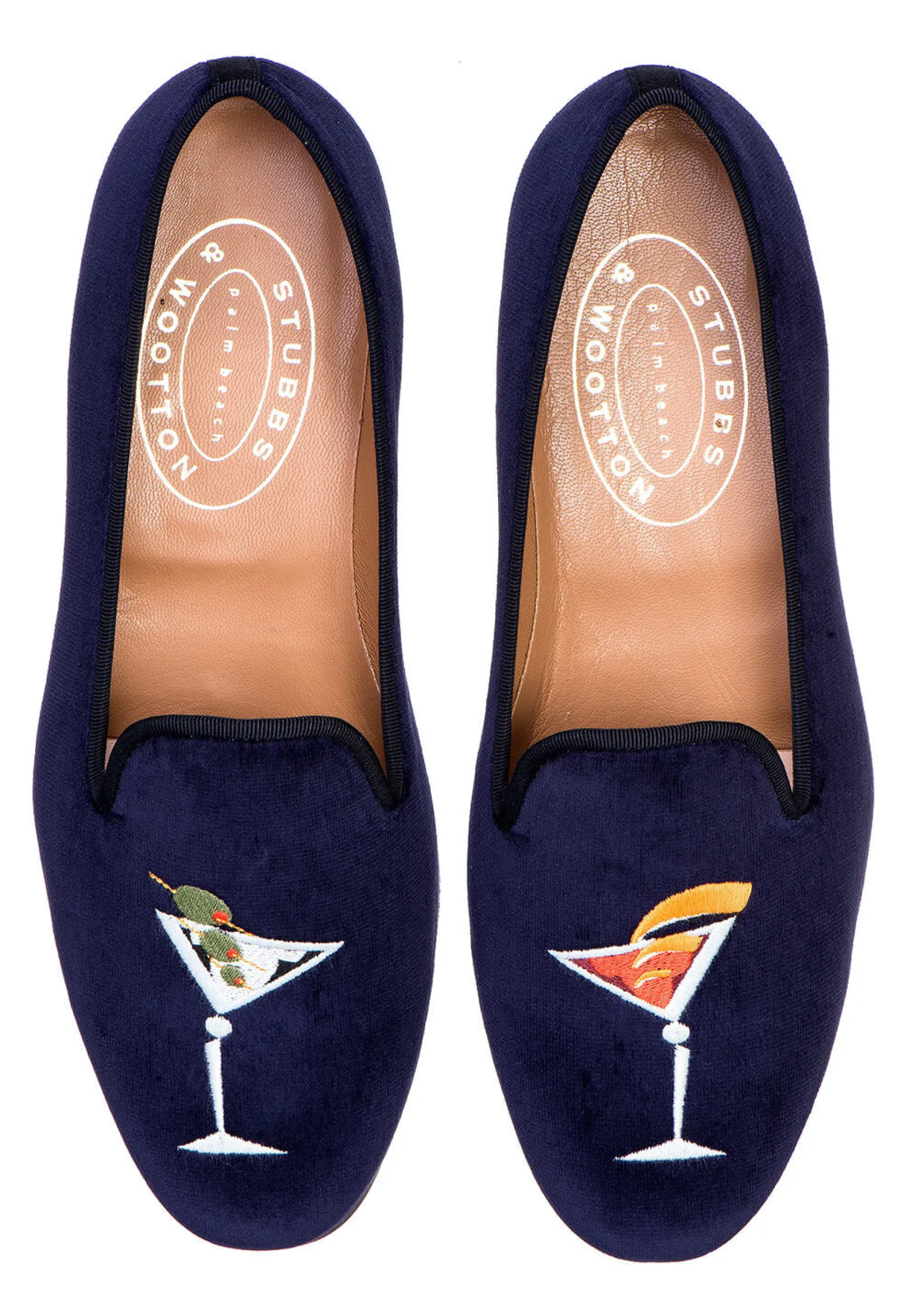 Stubbs & Wootton Martini Velvet Slipper (Wide)