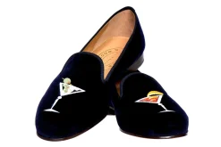 Stubbs & Wootton Martini Velvet Slipper (Wide)