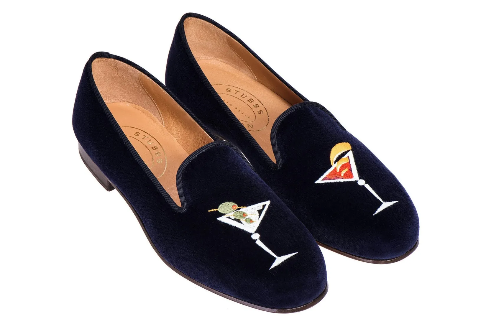Stubbs & Wootton Martini Velvet Slipper (Wide)