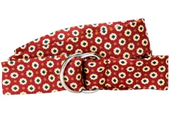 Stubbs & Wootton Medallion Cranberry Silk Belt