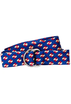 Stubbs & Wootton Medallion Ocean Silk Belt
